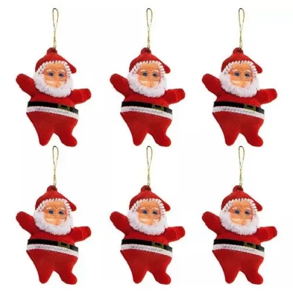 Noel Baba Kadife Yılbaşı Süsü 6 adet