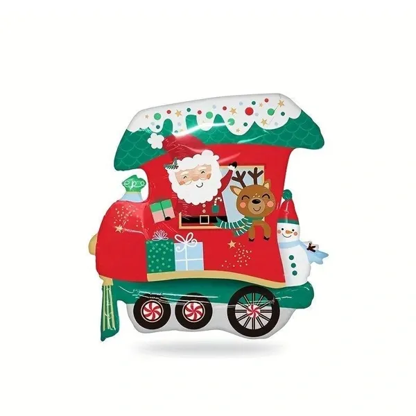 Noel Baba Tren Folyo Balon (60x65 cm)