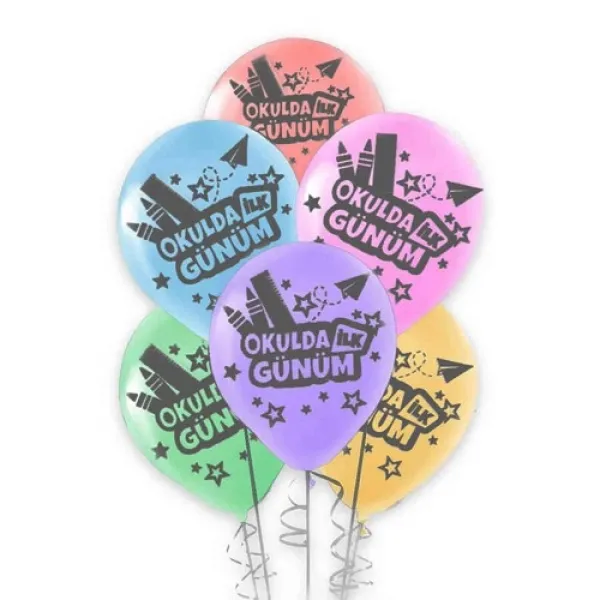 Okulda ilk Günüm ve Back To School Balon (10 adet)