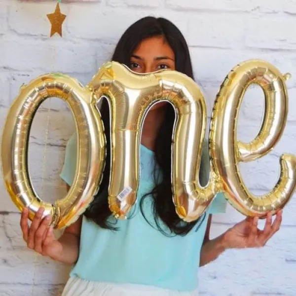 One Folyo Balon Gold 38*110 cm