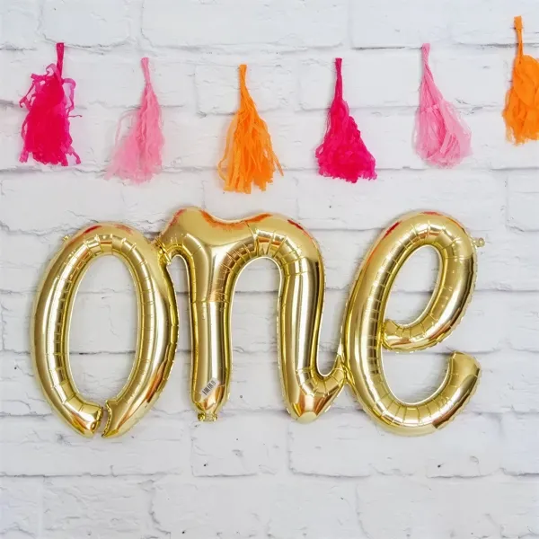 One Folyo Balon Gold (38x110 cm)