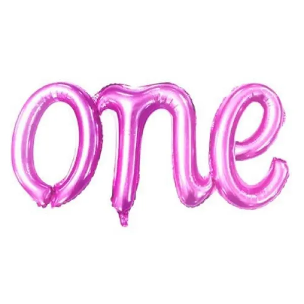 One Folyo Balon Pembe 38*110 cm