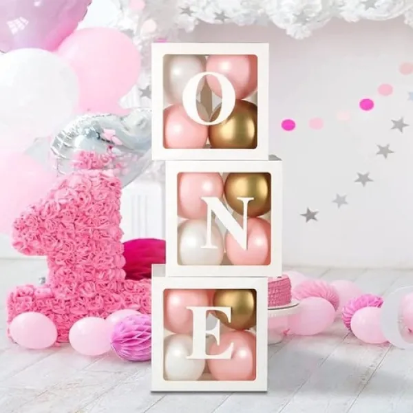 ONE Yazılı Şeffaf Kutu Harf Beyaz 25 cm