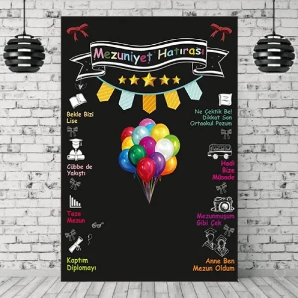 Ortaokul Mezuniyet Hatıra Afişi 100*150 cm