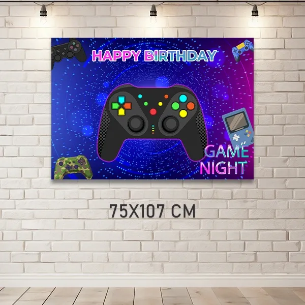 Oyun Konsolu Doğum Günü Afişi (75x107 cm)