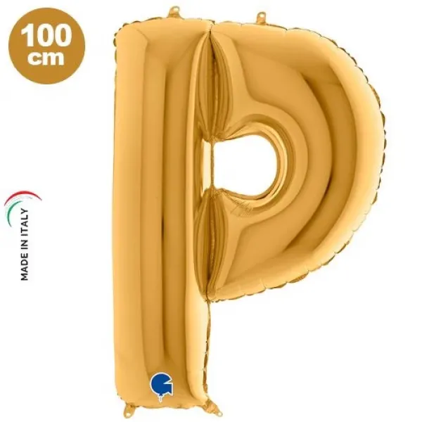 P Harf Folyo Balon – Gold – 100 cm (40 inch)