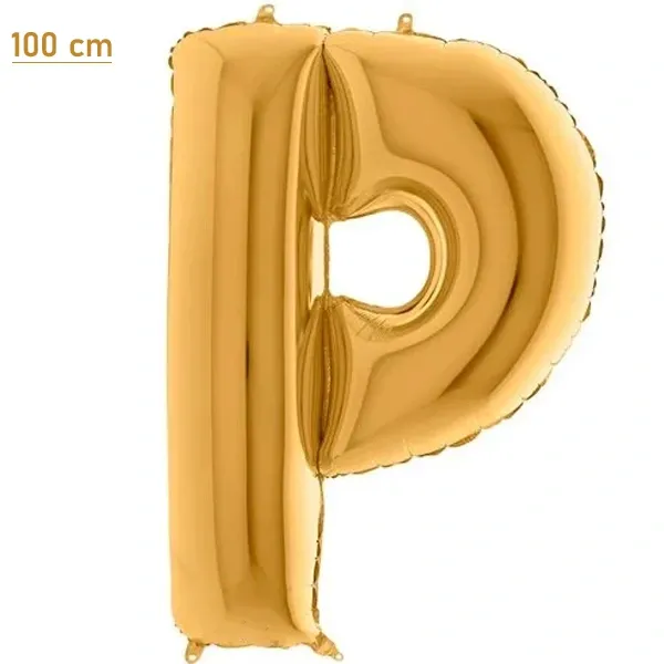 P Harf Folyo Balon – Gold – 100 cm (40 inch)