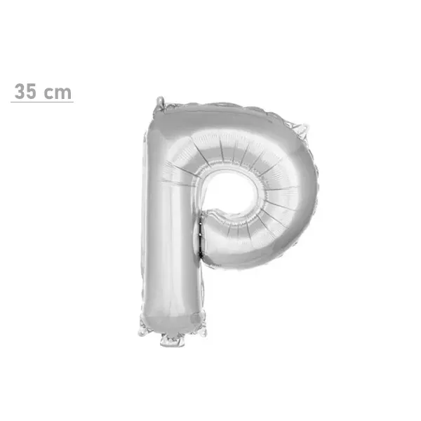 P Harf Folyo Balon – Gümüş – (35 cm - 16 inch)