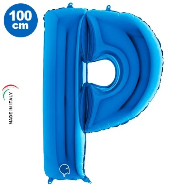P Harf Folyo Balon – Mavi – 100 cm (40 inch)