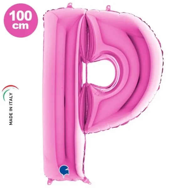 P Harf Folyo Balon – Pembe – 100 cm (40 inch)