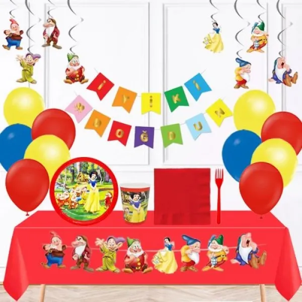 Pamuk Prenses Doğum Günü Parti Seti 16 Kişilik