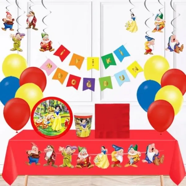 Pamuk Prenses Doğum Günü Parti Seti 8 Kişilik