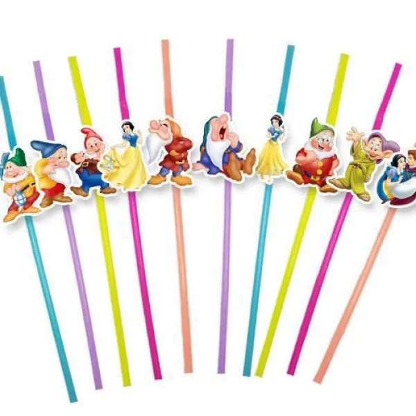 Pamuk Prenses ve Yedi Cüceler Pipet 10 Adet