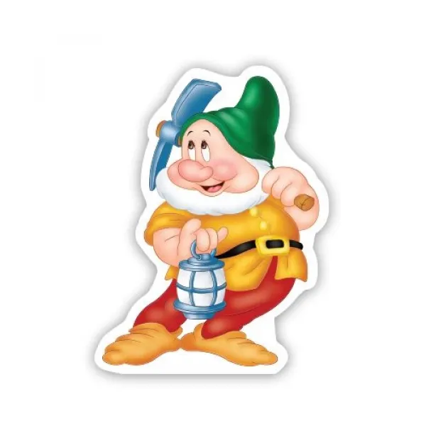 Pamuk Prenses Yedi Cüceler Ayaklı Pano Meraklı 34x26 cm