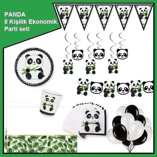Panda 8 Kişilik Ekonomik Parti Seti