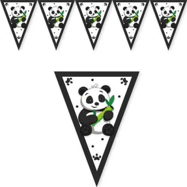 Panda Flama Bayrak 2 Metre