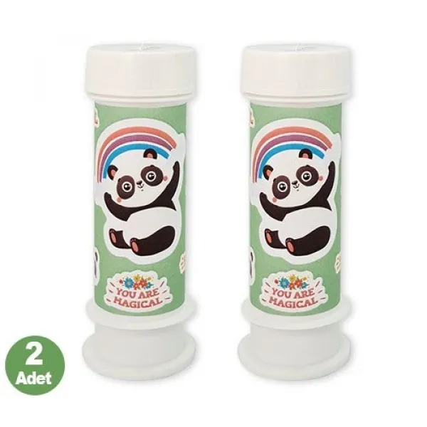 Panda Temalı Hediyelik Köpük Baloncuk 2 adet