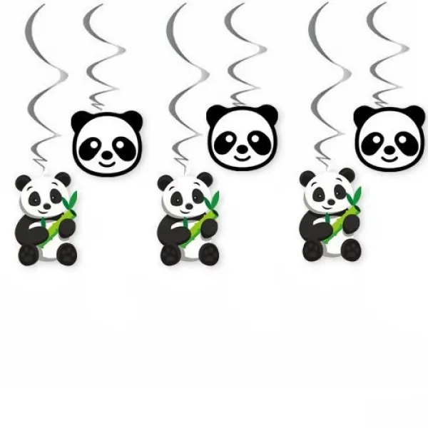 Panda Temalı Asma Süs 6 Adet