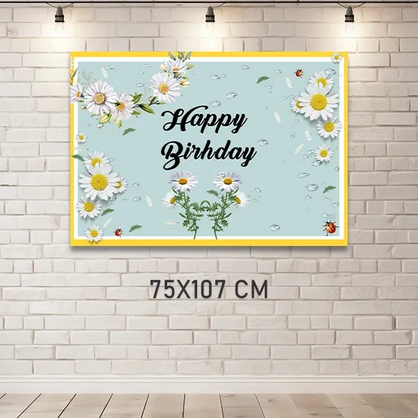 Papatya Doğum Günü Afişi (75x107 cm)