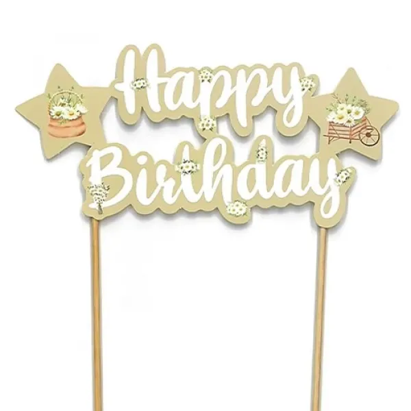 Papatya Happy Birthday Pasta Süsü