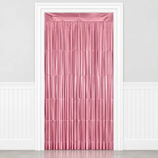 Parlak Duvar ve Kapı Perdesi Pembe (100x200 cm)