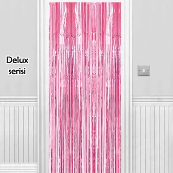 Parlak Duvar ve Kapı Perdesi Pembe 100x200 cm