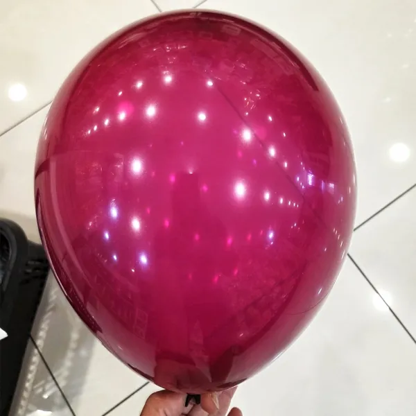 Pastel Kristal Bordo Balon (15 Adet)