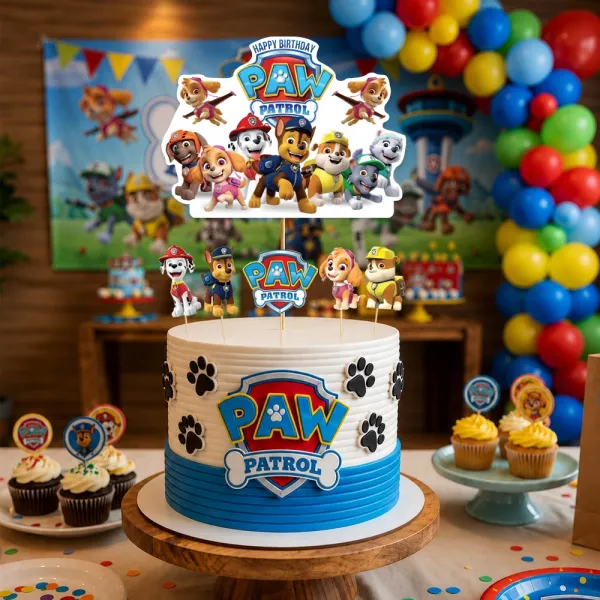 Paw Patrol Cake Topper Set