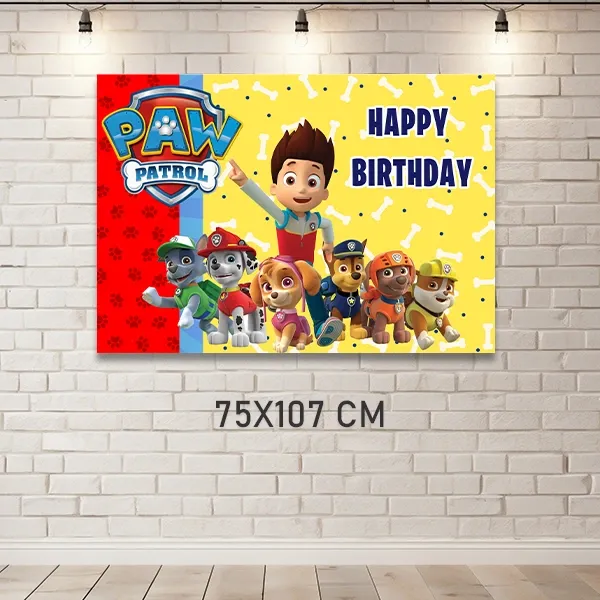 Paw Patrol Doğum Günü Afişi (75x107 cm)