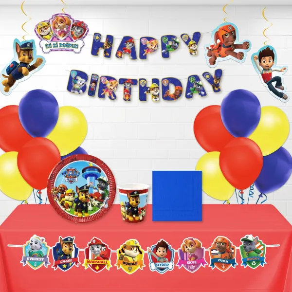 Paw Patrol Doğum Günü Süsleri Parti Seti 8 Kişilik