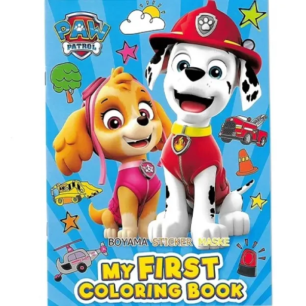 16 Sayfa Paw Patrol Boyama Kitabı Stickerlı 1 Adet