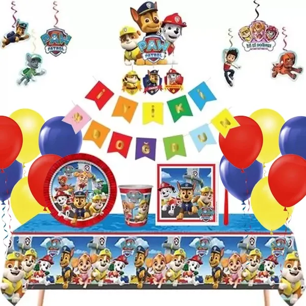Paw Patrol Doğum Günü Konsepti Parti Seti 16 Kişilik