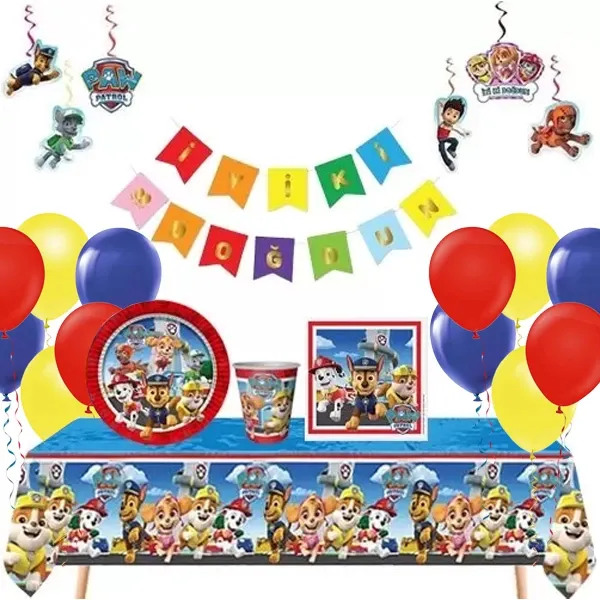 Paw Patrol Doğum Günü Süsleri Parti Seti 8 Kişilik