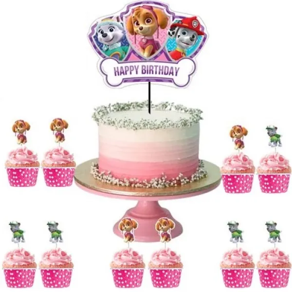 Paw Patrol Skye Cake Topper Set