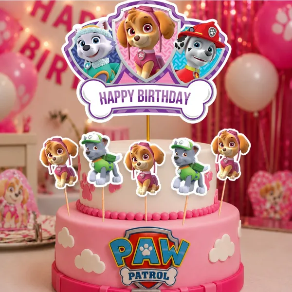 Paw Patrol Skye Cake Topper Set