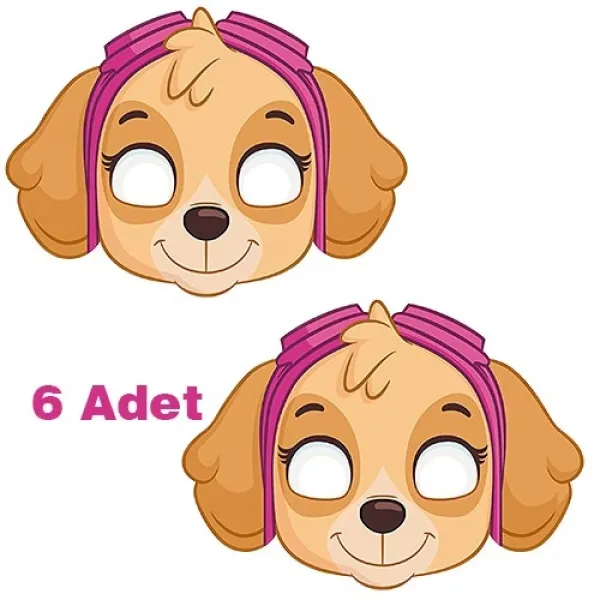 Paw Patrol Skye Kağıt Maske 6 Adet