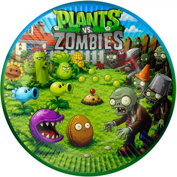Plants vs Zombies Karton Tabak (8 Adet)