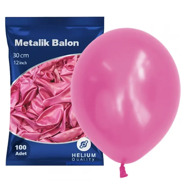 Rose Pembe Balon Metalik 100 Adet