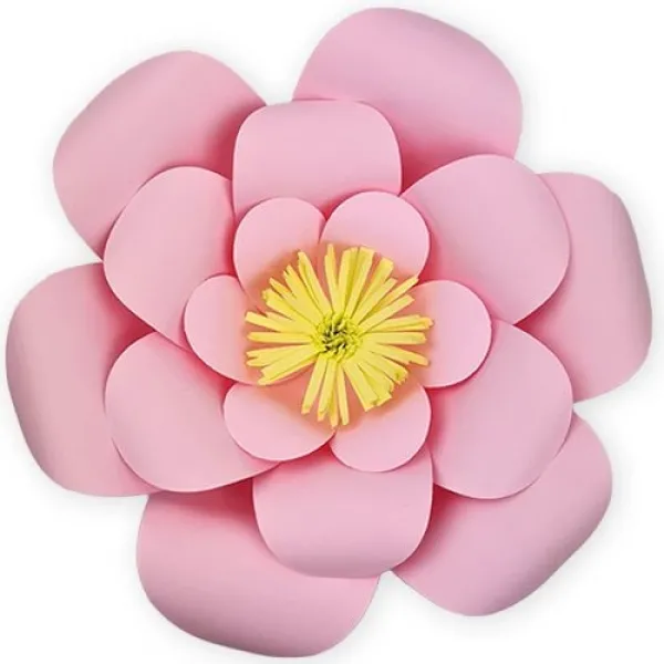 Pembe Kağıt Çiçek 1 Adet (30 cm)