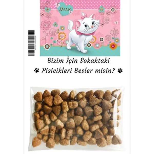 Pembe Kedi Hediyelik Kedi Maması 5 Adet