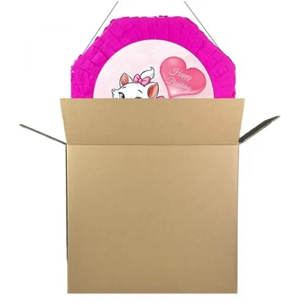 Pembe Kedi Pinyata 42 cm + Sopası