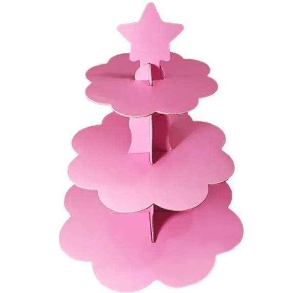Pembe Kek Standı 3 Katlı