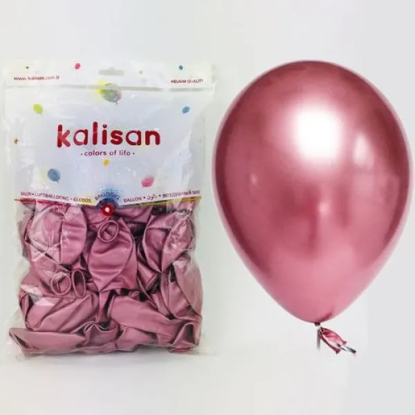 Pembe Krom Balon 50 Adet (30 cm)