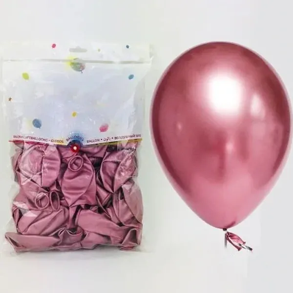 Pembe Krom Balon 50 Adet (30 cm)