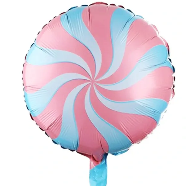 Pembe Mavi Geçişli Şeker Folyo Balon (45 cm)