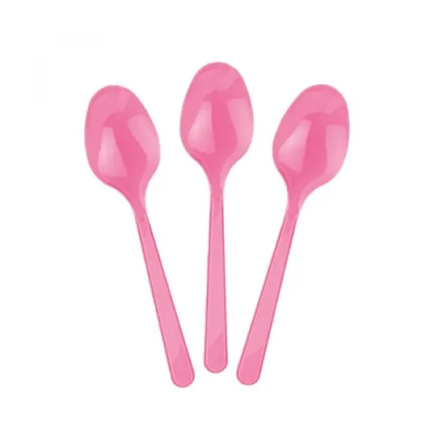 Pembe Plastik Kaşık Lüks (25 adet)
