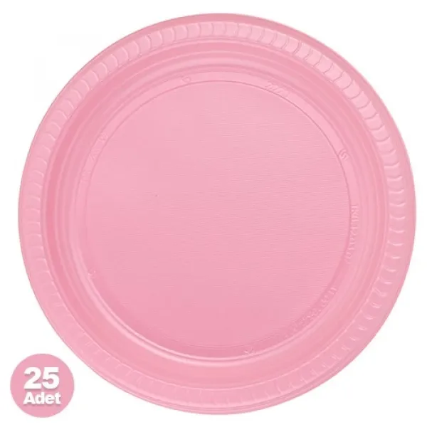 Pembe Plastik Tabak Lüks (25 adet)