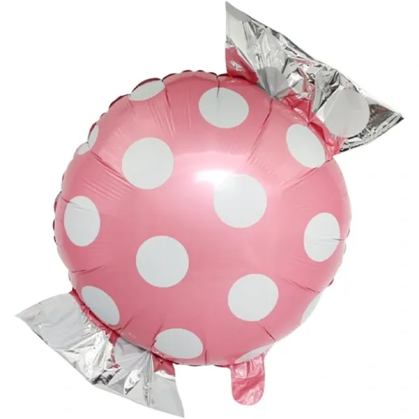 Pembe Puantiyeli Şeker Folyo Balon (57x44 cm)
