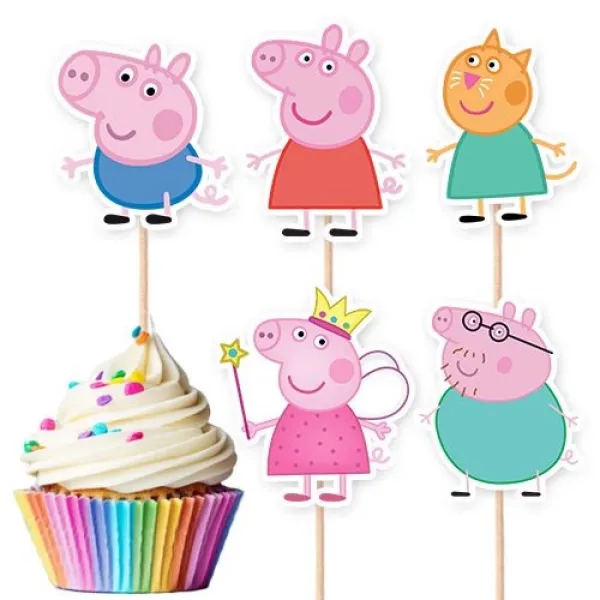 Peppa Pig Şekilli Kürdan 10 Adet