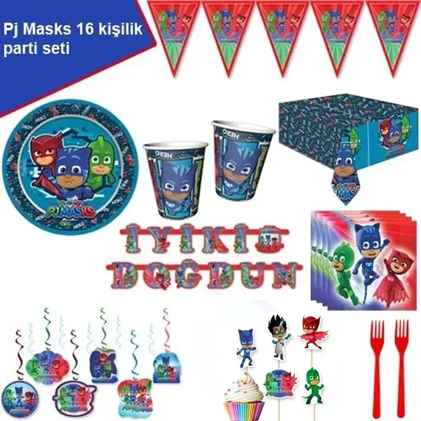 Pijamaskeliler 16 Kişilik Parti Seti
